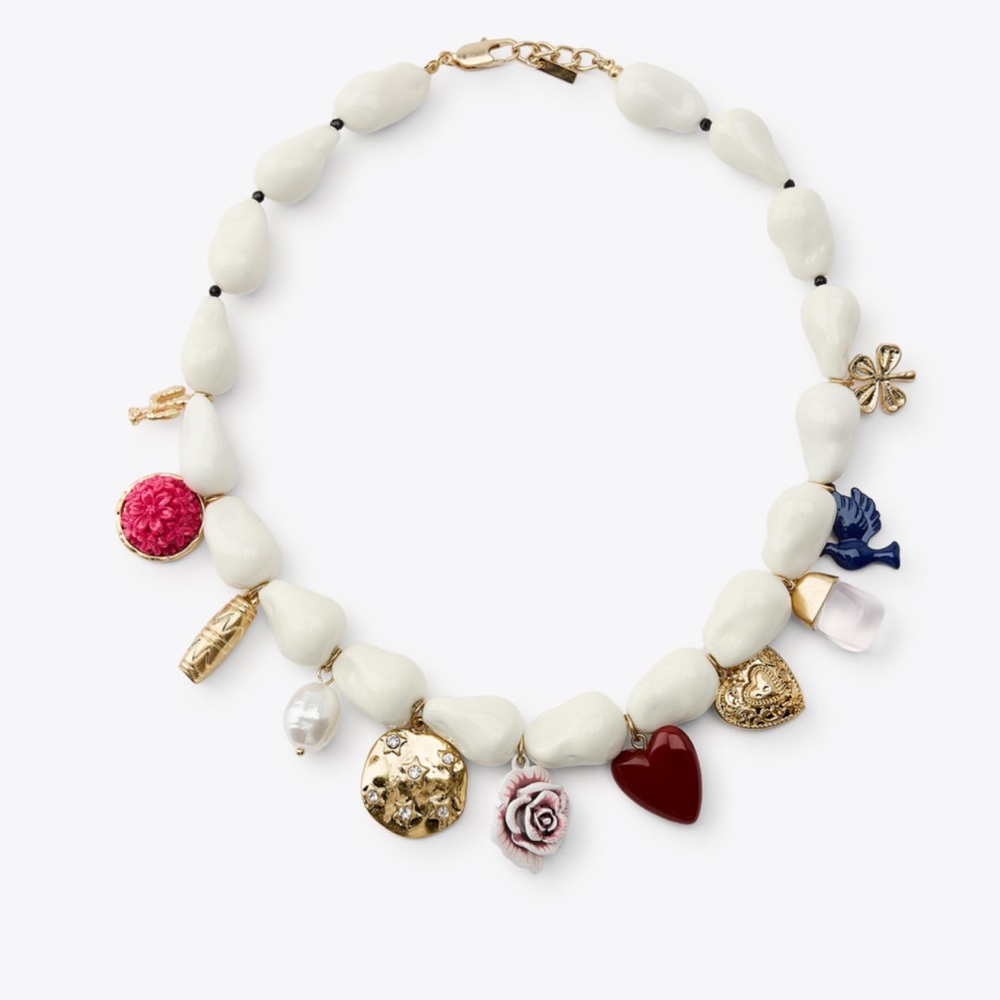 Zara Pearl Charm Necklace